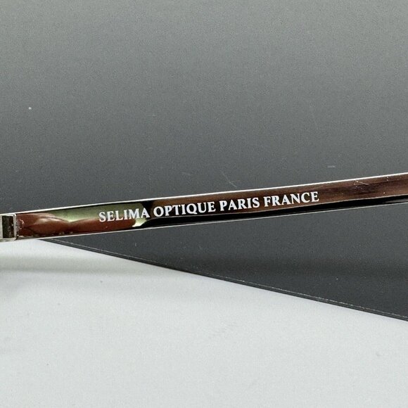 SELIMA OPTIQUE  Polka n A Very Small Eyeglasses Blue Glitter Chrome FRANCE 42-19 - Picture 9 of 16